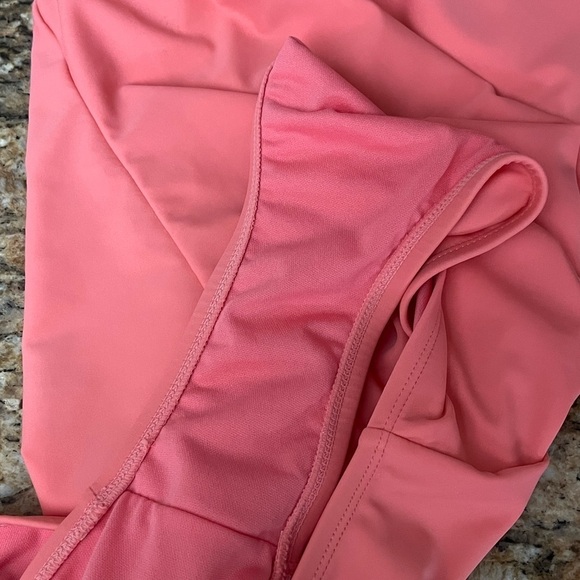 Kona Sol Women’s Orange One Piece Swimsuit L Adjustable Straps VNeck Summer Swim - Picture 9 of 11